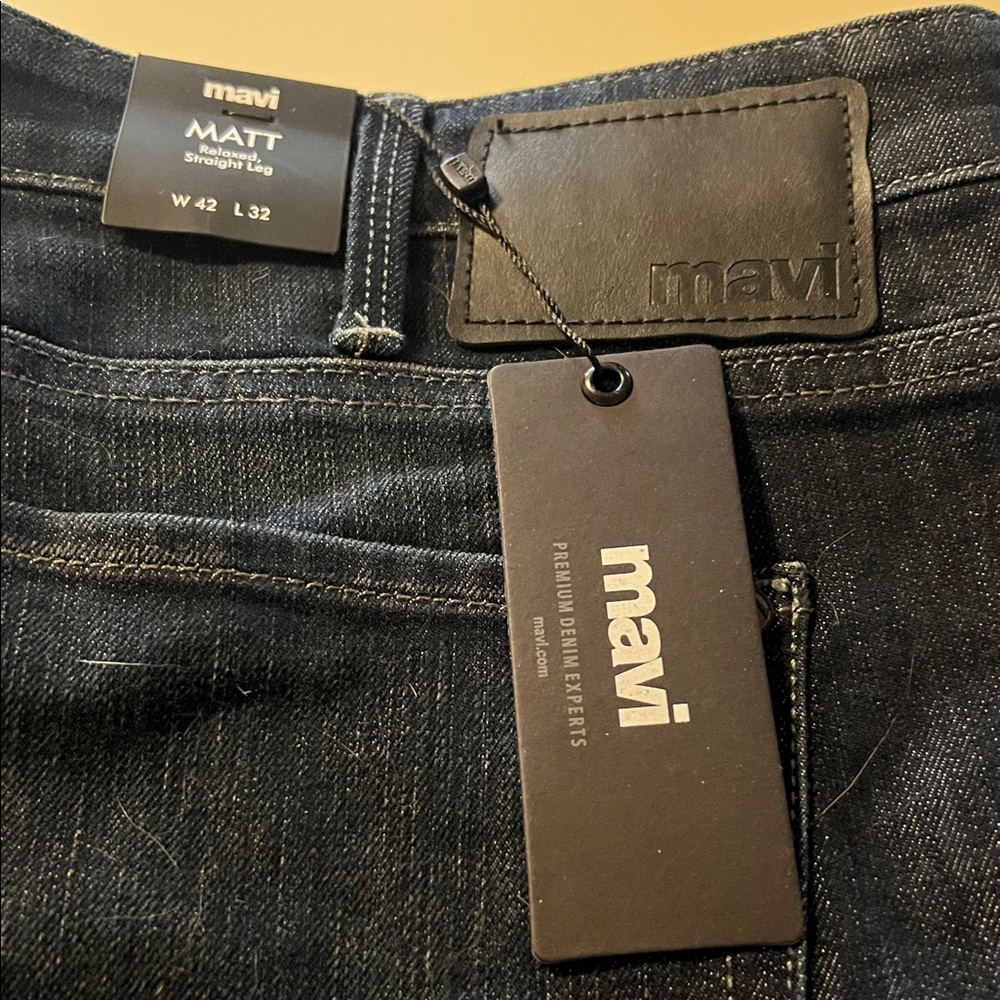 Mavi Men's Matt Straight Jeans - Deep Indigo